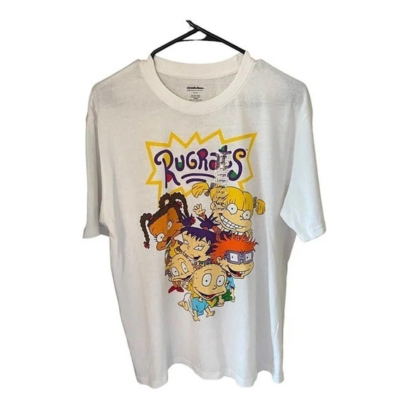 NWTS RuGRatS Nickelodeon Size Large Short Sleeve Crew NeckColorful Tommy Angelic - Picture 1 of 6